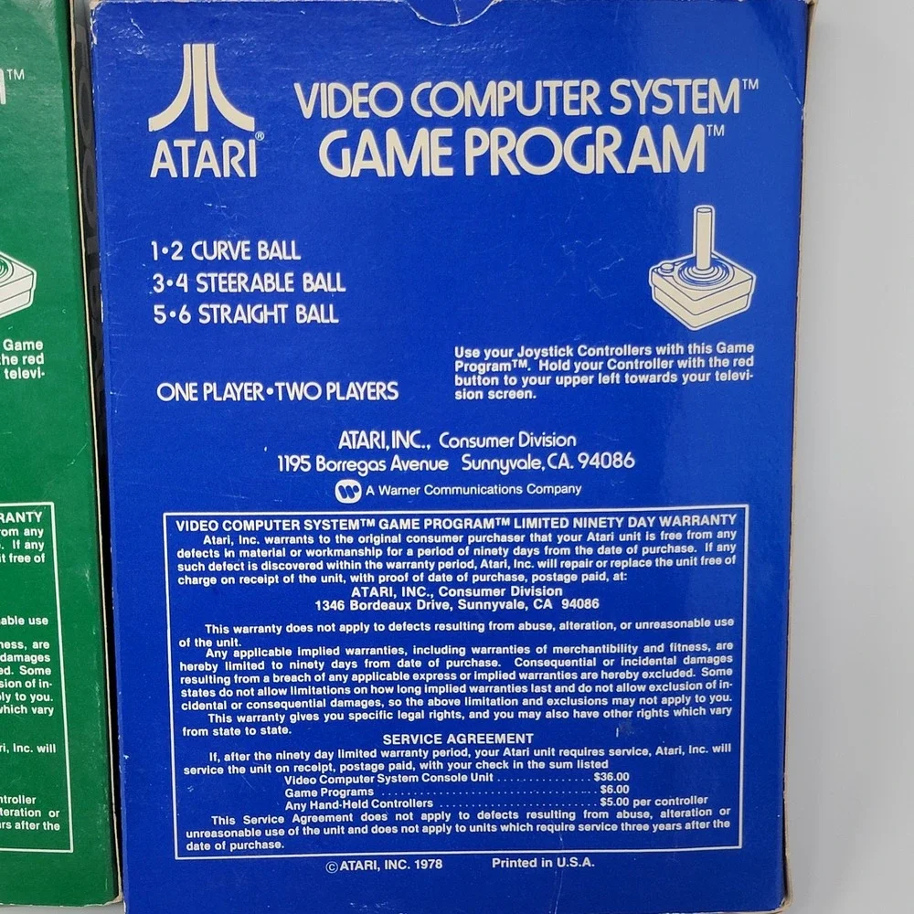 5 Vintage Atari 2600 Video Games Football Bowling Asteroids Swordquest Canyon